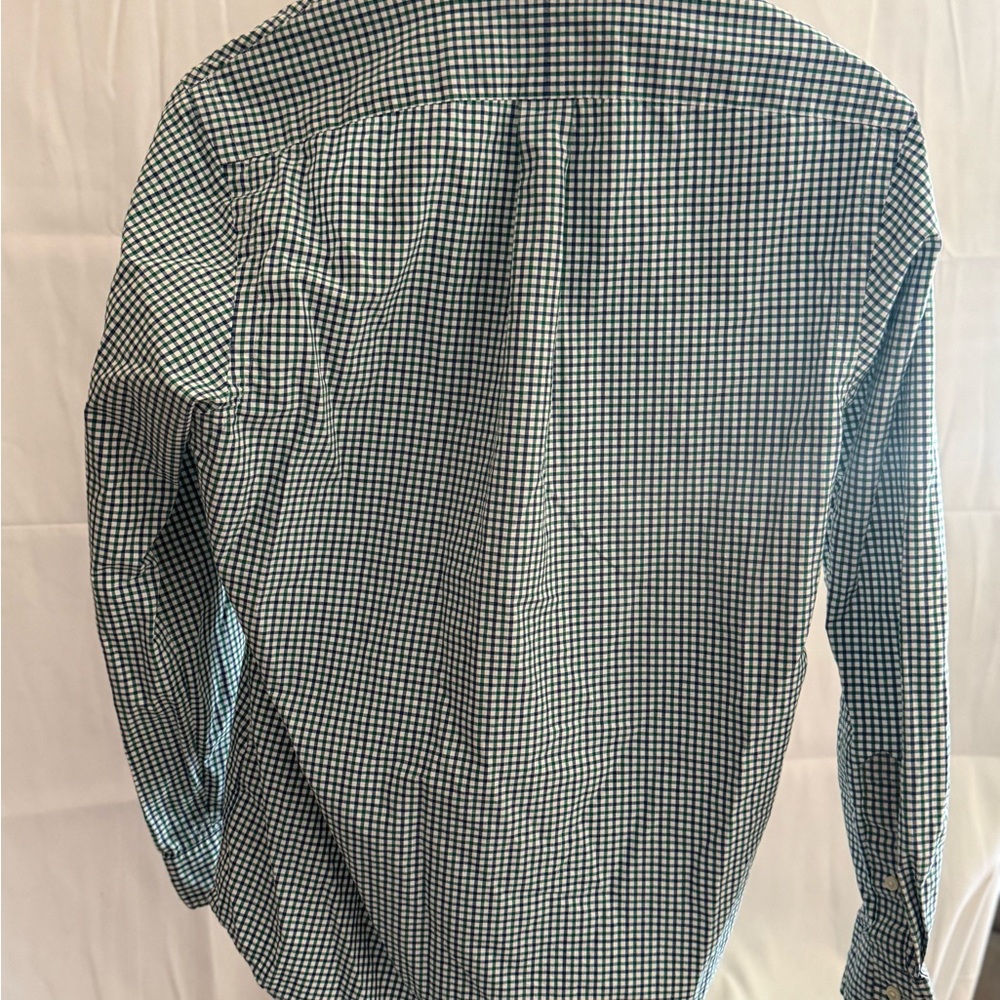Ralph Lauren Men's Green and White Gingham Shirt - Picture 3 of 4